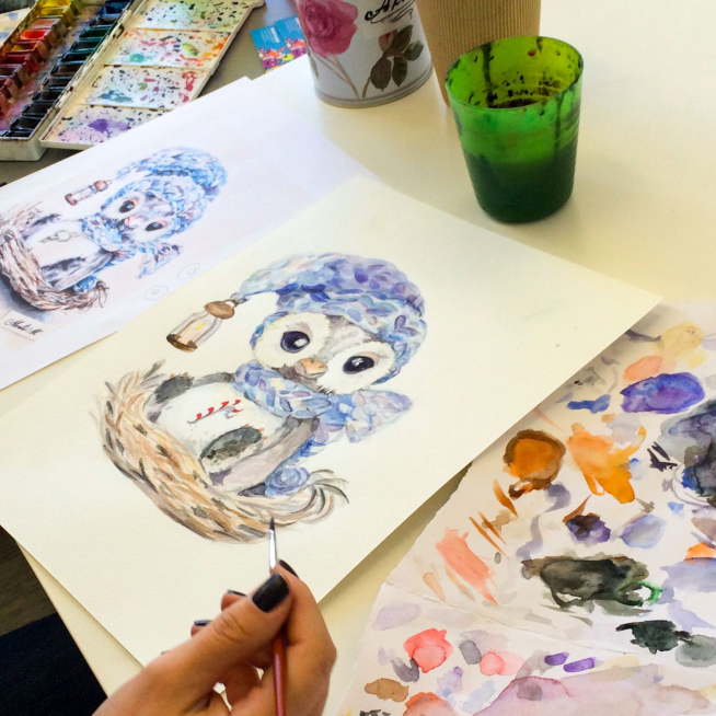 Vanocni-pohlednice-akvarel-1