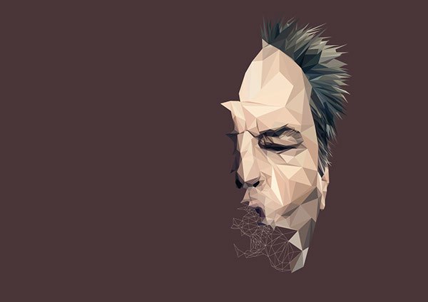 Jack Nicholson — Low poly by Paul DOUARD