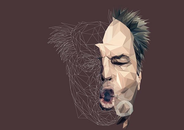 Jack Nicholson — Low poly by Paul DOUARD3