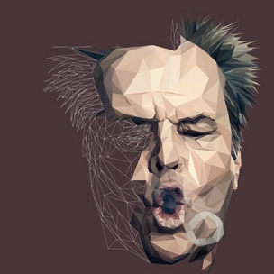 Jack Nicholson — Low poly by Paul DOUARD4