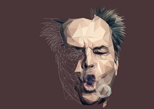 Jack Nicholson — Low poly by Paul DOUARD4
