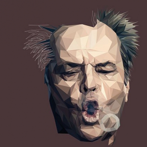 Jack Nicholson — Low poly by Paul DOUARD5