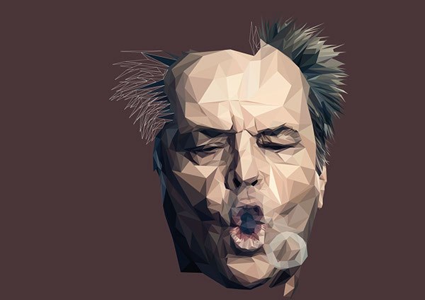 Jack Nicholson — Low poly by Paul DOUARD5