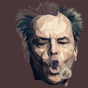 Jack Nicholson — Low poly by Paul DOUARD6