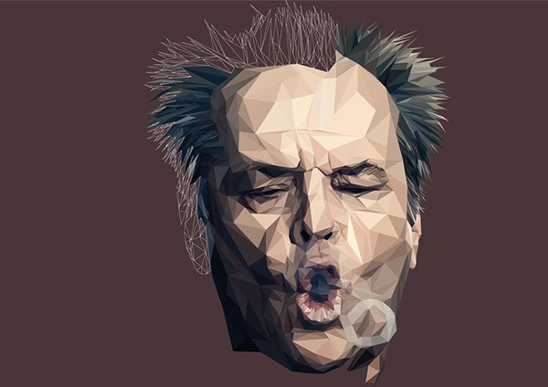 Jack Nicholson — Low poly by Paul DOUARD6