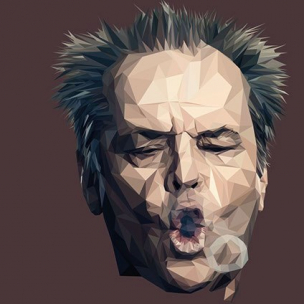 Jack Nicholson — Low poly by Paul DOUARD7