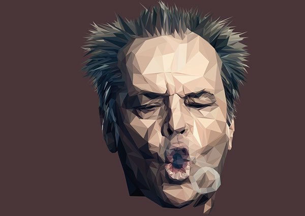 Jack Nicholson — Low poly by Paul DOUARD7