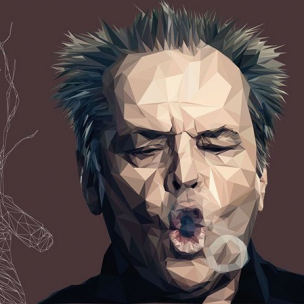 Jack Nicholson — Low poly by Paul DOUARD8