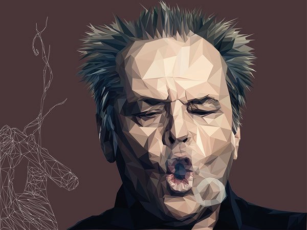 Jack Nicholson — Low poly by Paul DOUARD8