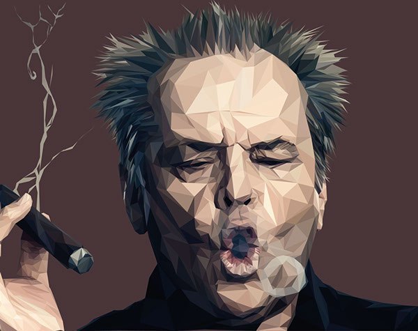 Jack Nicholson — Low poly by Paul DOUARD9