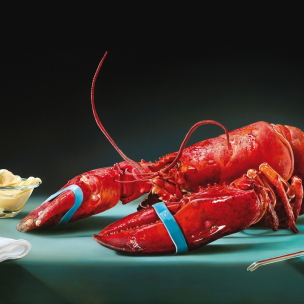 the lobster/de kreeft painting by tjalf sparnaay