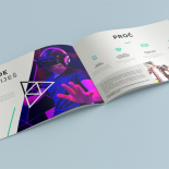 Horizontal A5 Brochure mockup